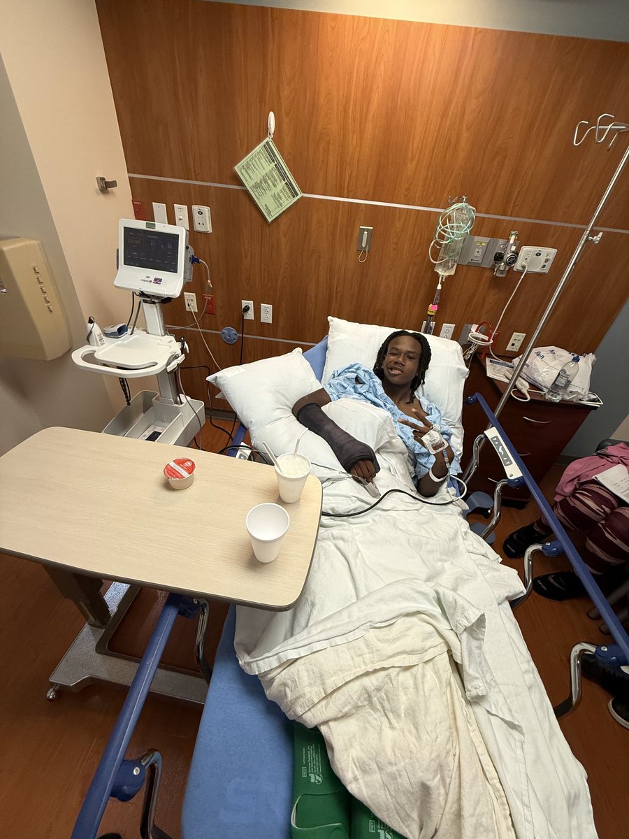 I broke my thumb on Tuesday.  Had a successful surgery this morning. My sophomore season has come to an end, but im ready for a successful recovery.