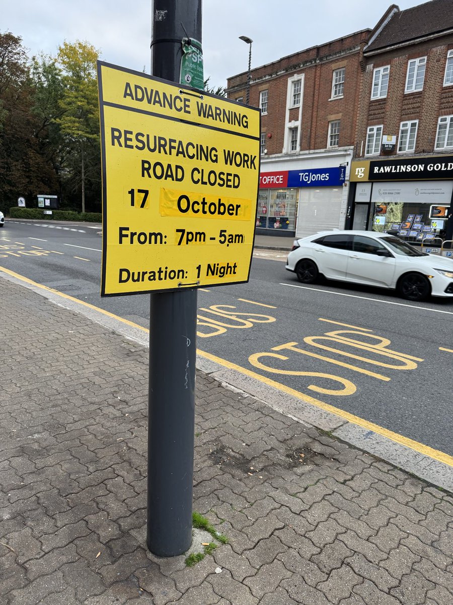 Overnight on Friday 17 October we’ll be resurfacing another road - this time part of Bridge Street in #Pinner - Our plan to restore pride in our Borough is advancing with pace!! ⁦<a href="/harrow_council/">London Borough of Harrow</a>⁩