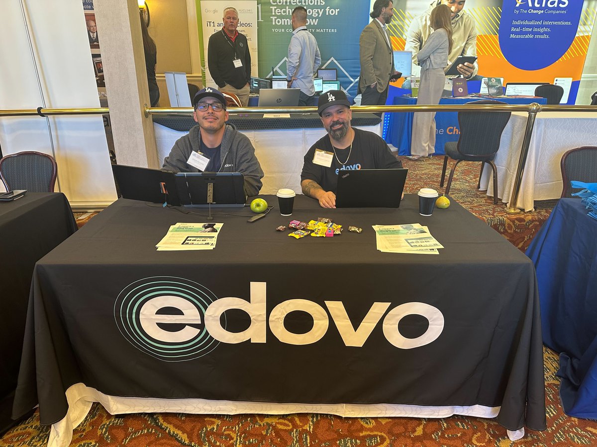 Are you at CJPA? If so, come say hi!

Eddie and Anthony are at the CJPA Fall Conference this week sharing how Edovo brings free education and rehabilitation materials to incarcerated learners throughout California and the nation.