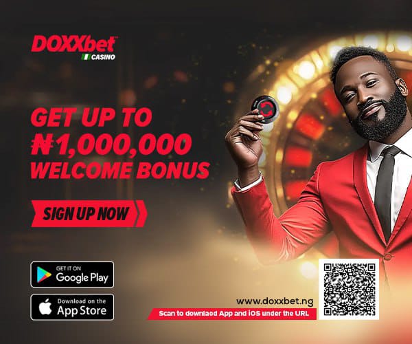 🎰 DOXXBET CASINO IS HERE!!! 

Experience &amp; enjoy the other side of betting. 

✅ Up to 1000,000 WELCOME BONUS
✅ 100 FREE SPINS
✅ FAST WITHDRAWALS
✅ LIVE DEALERS 24/7

👉 Visit shorturl.at/kUtmH to register
👉 Promo Code: Betcodesng  

#DoxxbetCasino