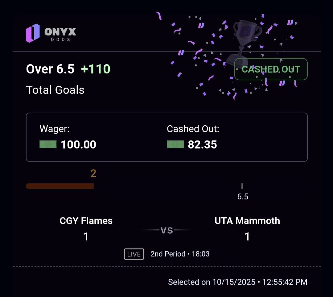 AtomikDrop's tweet image. I can't play regular sportsbooks in my state, so OnyxOdds is my go-to site. I forgot about the Cash Out option during live. Thanks for the heads up 🤝 @CushPlayerProps