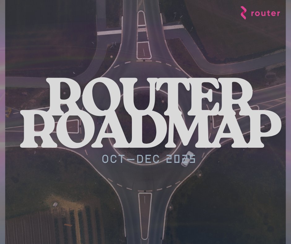 routerprotocol's tweet image. Router Protocol: Roadmap Ahead
As we move into the final stretch of the year, we’re focusing on scaling our OGA infrastructure, simplifying integrations, and bringing new routes across ecosystems. 
Over the next few months, we’ll be rolling out key updates aimed at developers,…