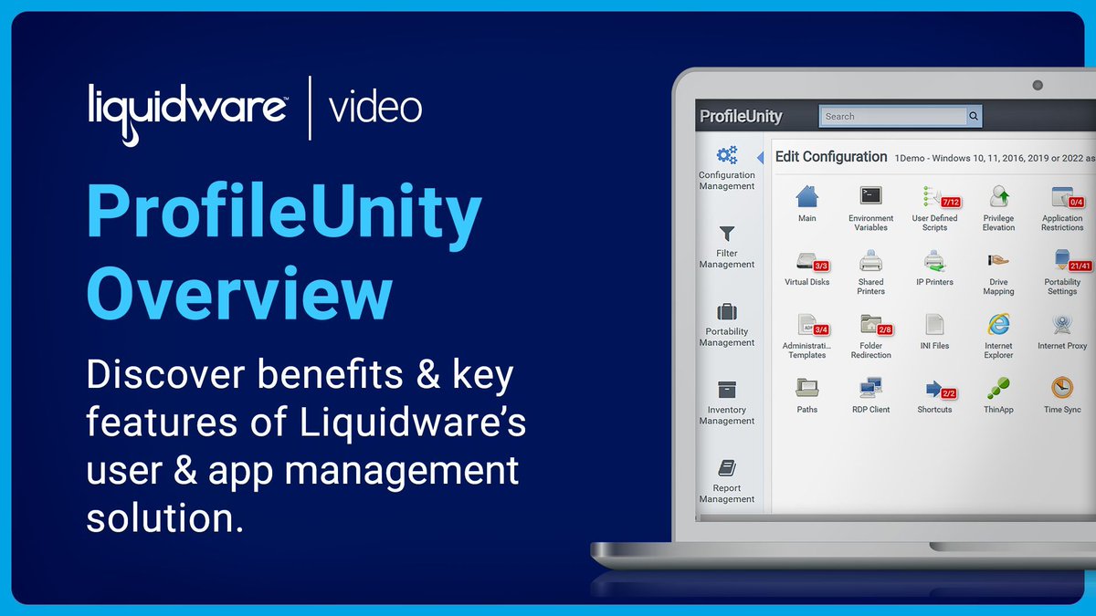See how ProfileUnity streamlines user and app management across physical, virtual, and cloud workspaces. Watch the overview video to learn how it delivers seamless logons, dynamic policies, and secure, portable profiles: buff.ly/B36EzsU 

#ProfileUnity #EUC
