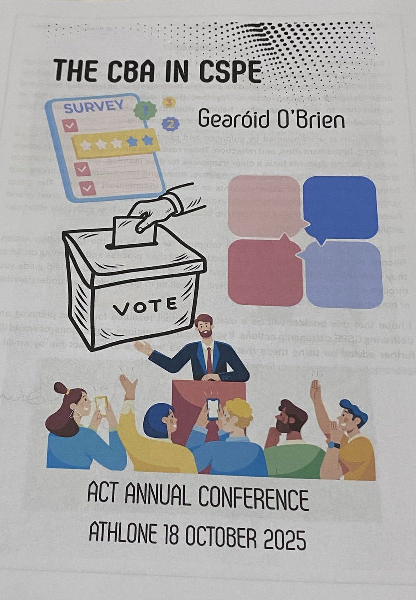 Getting ready for the #CSPE teachers Annual Conference on Saturday