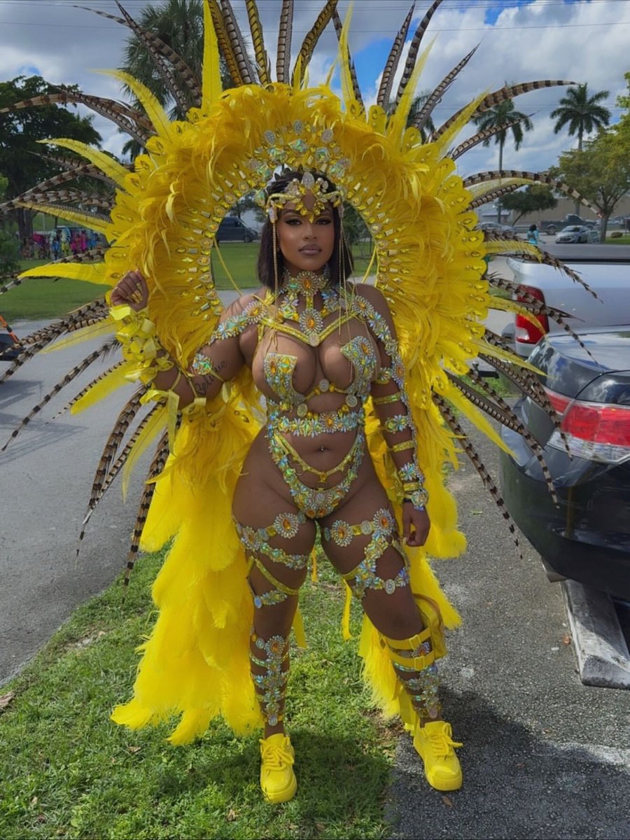 Nothing like a yellow costume 💛🦚
#MiamiCarnival2025