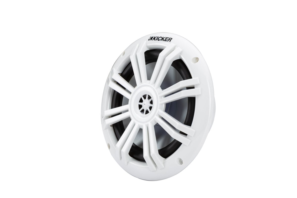Light up your boat adventures with the KICKER KM604WL 6.5" Coaxial Marine Speakers! Featuring built-in RGB LED lighting for that custom glow, these weatherproof powerhouses deliver spectacular highs, smooth midrange, and impactful sound with a UV-treated polypropylene woofer,