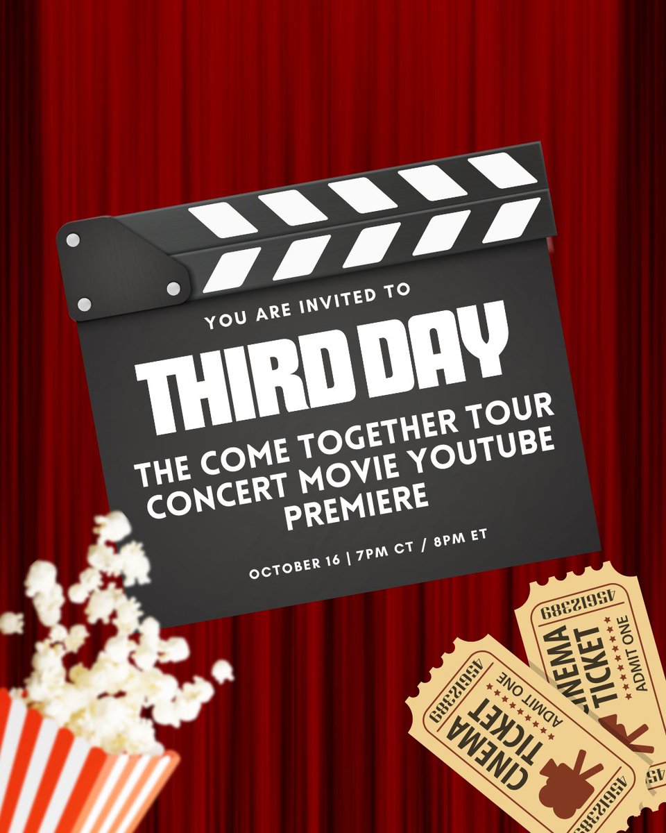 Make sure to tune in to The Come Together Tour Concert Movie Premiere TONIGHT on our YouTube channel. See you at 7pm CT / 8pm ET! youtu.be/KdOgMRMplho