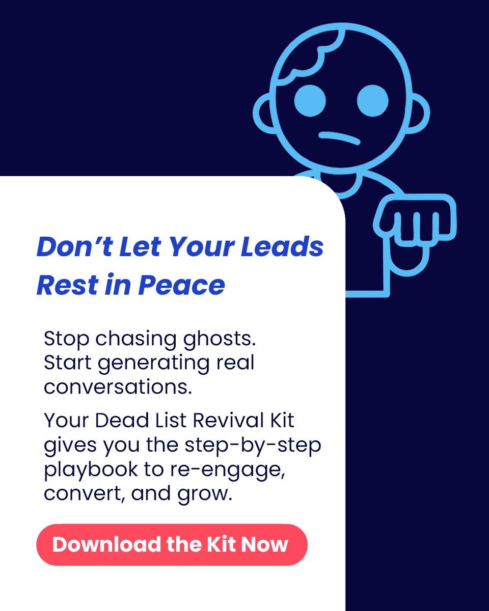 VIBriefing's tweet image. If ghosted emails, no-shows, and cold leads are haunting your #pipeline, it’s time for a #revival.
This carousel breaks down the signs of a “dead” list, why leads go silent, and how ViB’s proven approach can help bring them back to life.
#Download now ➡ hubs.ly/Q03N-qGG0