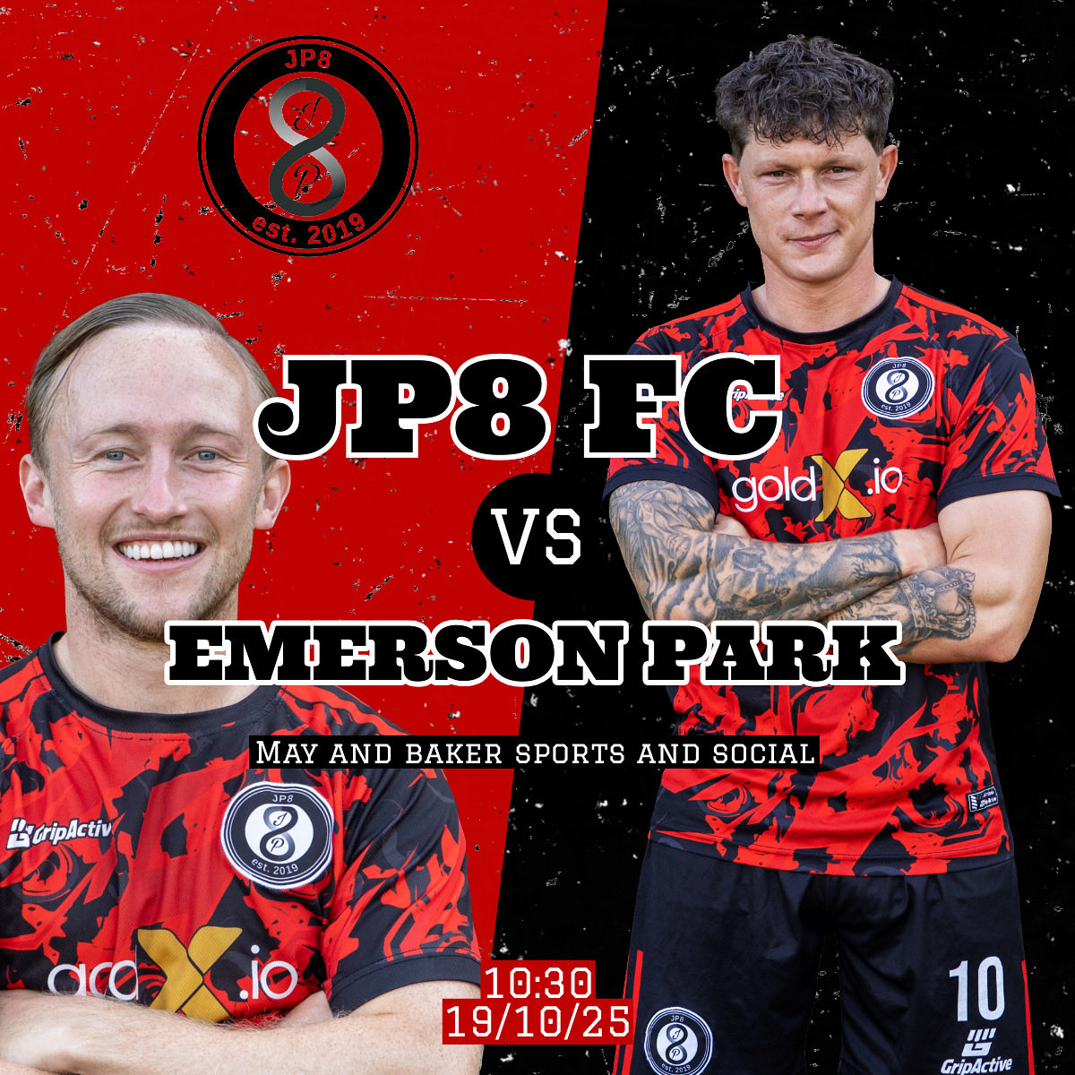 JP8 FC Charity Mens team tweet media