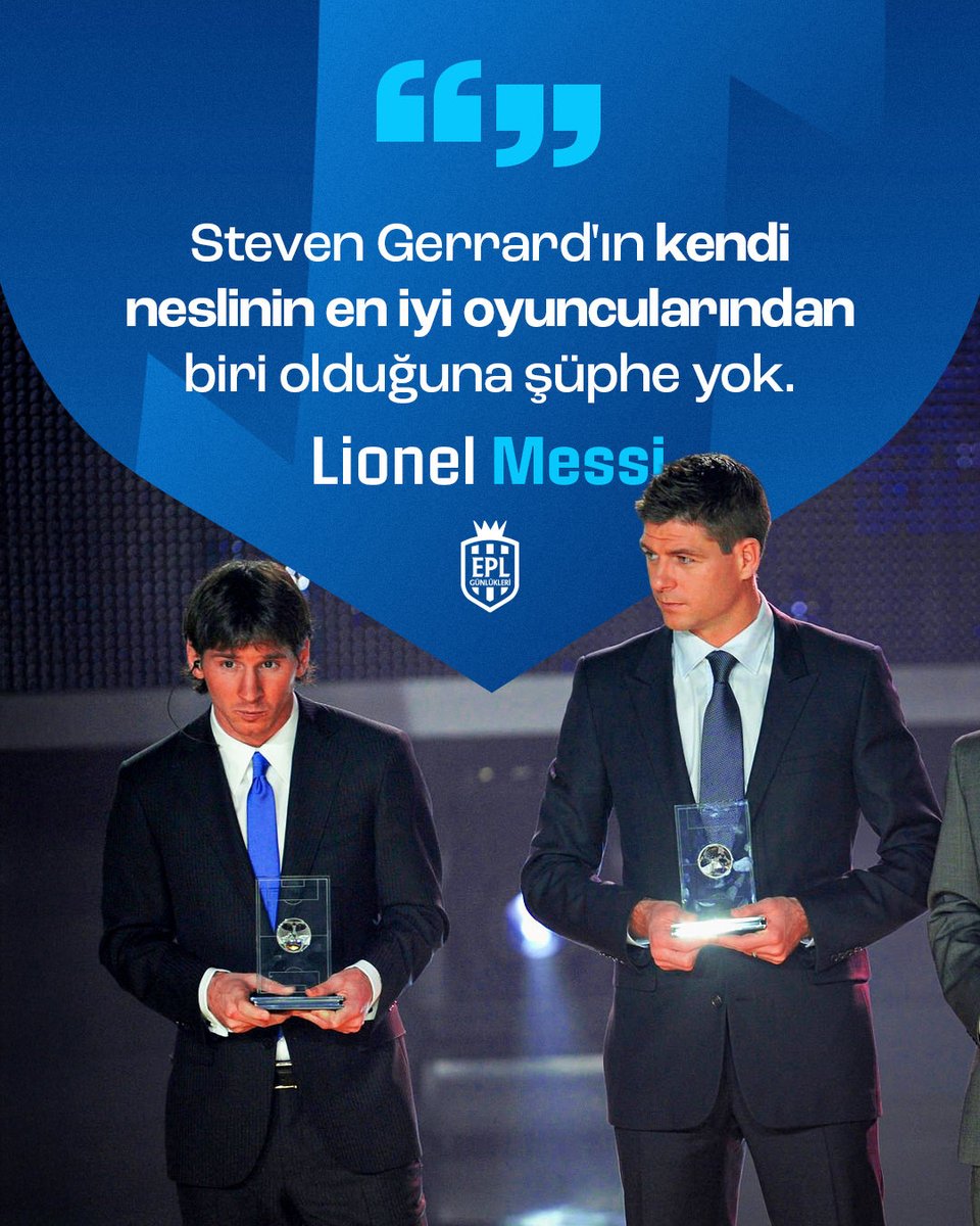 EPL_Gunlukleri's tweet image. 🇦🇷 🐐 Lionel Messi’den Steven Gerrard’a büyük övgü! 👀 👏🏻