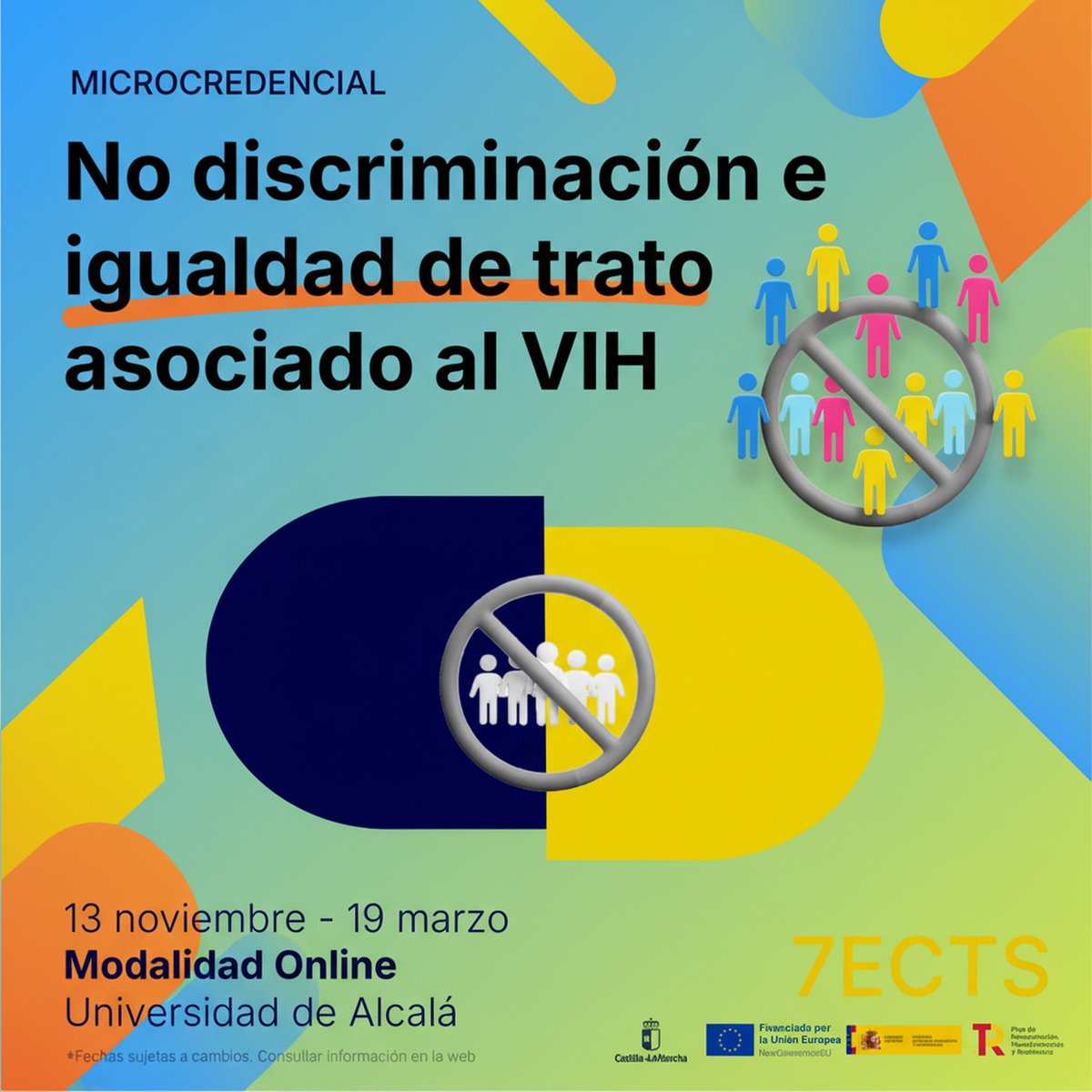 Clínica Legal UAH (@clinicalegaluah) on Twitter photo No pierdas la oportunidad de formarte o cualificarte con esta Microcredencial universitaria dirigida a trabajadores o voluntarios de ONG que trabajan por y para personas con el VIH. Es una formación 100% online. ¡Apúntate! Plazas limitadas. Más info en clinicalegal@uah.es No pierdas la oportunidad de formarte o cualificarte con esta Microcredencial universitaria dirigida a trabajadores o voluntarios de ONG que trabajan por y para personas con el VIH. Es una formación 100% online. ¡Apúntate! Plazas limitadas. Más info en clinicalegal@uah.es