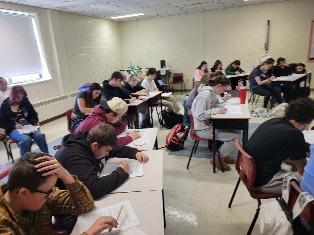 Grade 9 and 11 students participated in a two-hour writing workshop led by prominent Nova Scotia author Don Aker.  They worked on developing characters and writing interesting story openers.  Thanks to the Writers In The Schools Program and the Writer's Federation of Nova Scotia.