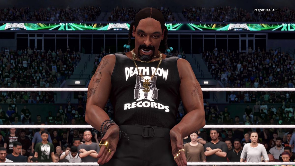 Snoop Dogg is Now available on PC and last Gen #wwe2k25 

Note: If the texture placement changes in time during your gameplay experience just import the parts again as this is a 2k bug that hasn't been fixed. 

- 1 Render 
- Some dope motions 
- A really good time 

<a href="/SnoopDogg/">Snoop Dogg</a>