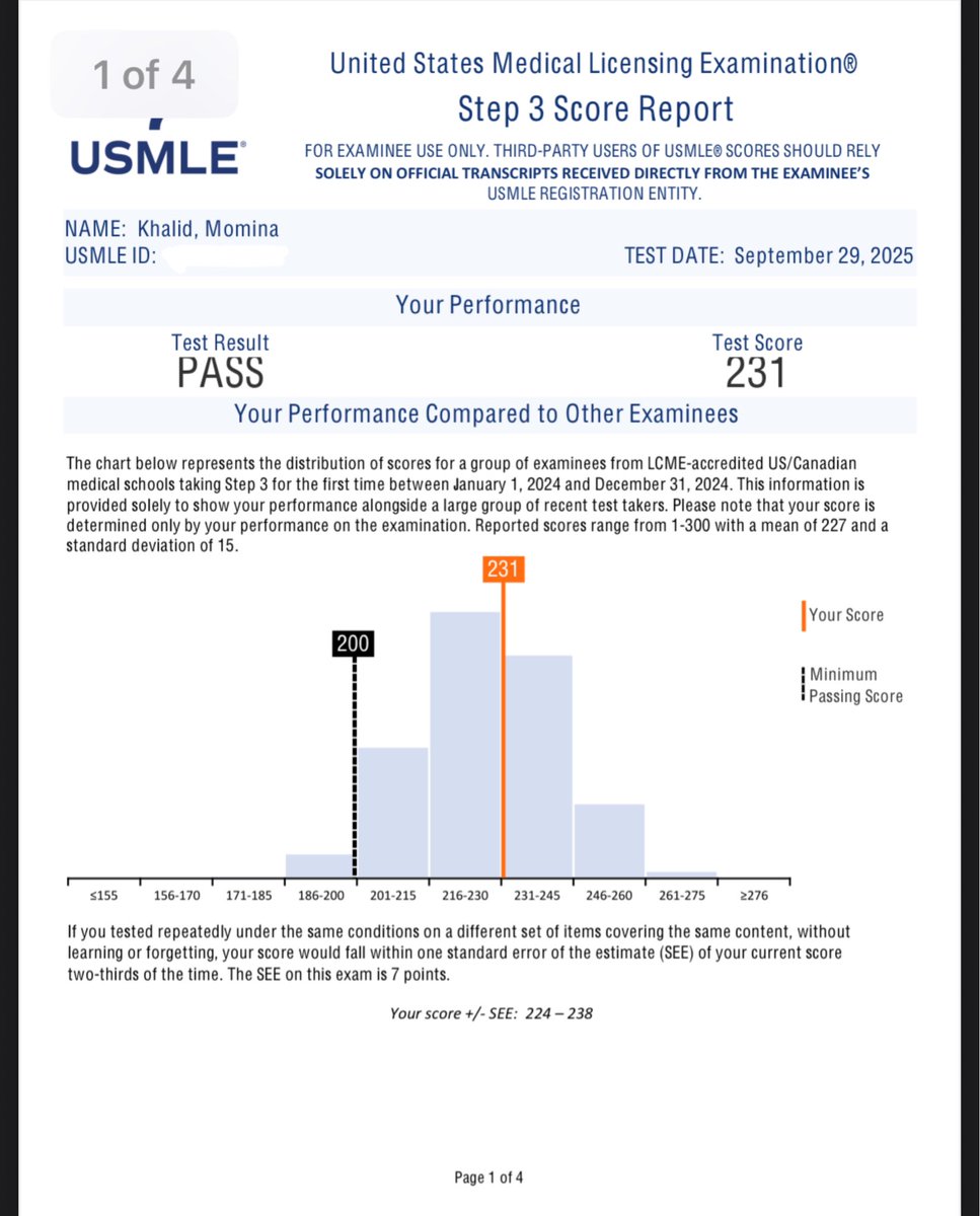 Alhamdulillah ! 
The journey that began with a single UWorld subscription ends here ! 
Grateful for every challenge, and every small victory along the way.
 #USMLE s testament of strength , stamina and resilience! 
#USMLE #medjourney #match2026 #residency #IMG 
AAMC 16734431