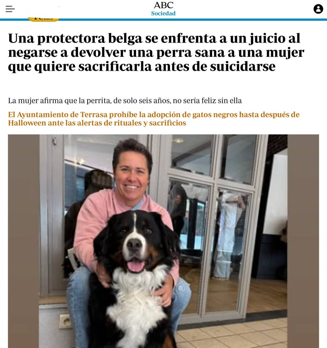 🐶 En Bélgica, héroes salvan a una perra de la eutanasia de su dueña suicida.
👏 Pero en España, cuando Abogados Cristianos defiende a una joven del suicidio inducido, la prensa progre los crucifica. 🤔 ¿Prioridades? Perros > personas. #Eutanasia #DobleMoral