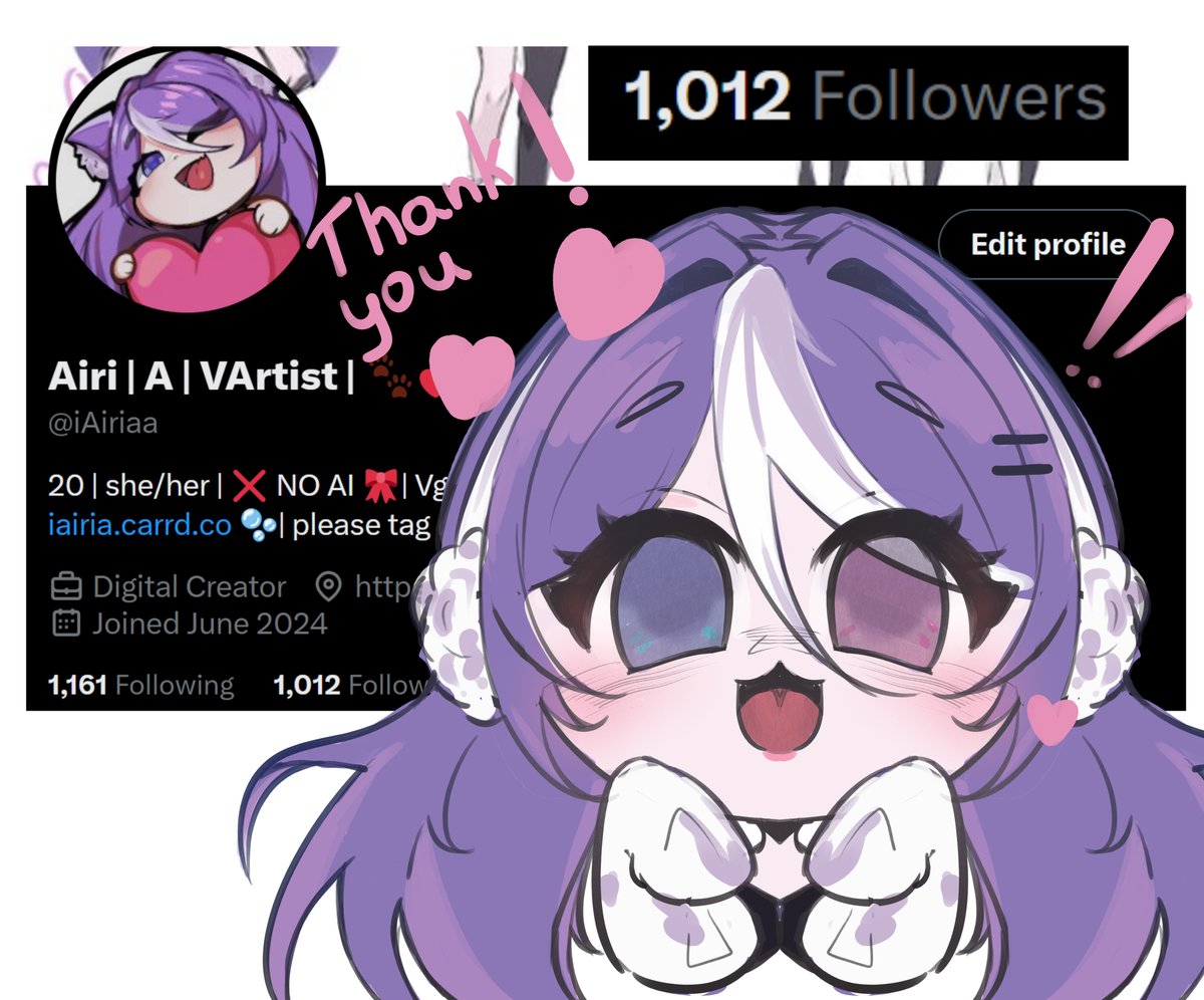 1012 Followers 🥹
And I thought I have chance to make 1k by the end of the year maybe but.......
Thank you so much ٩(ˊᗜˋ*)و ♡