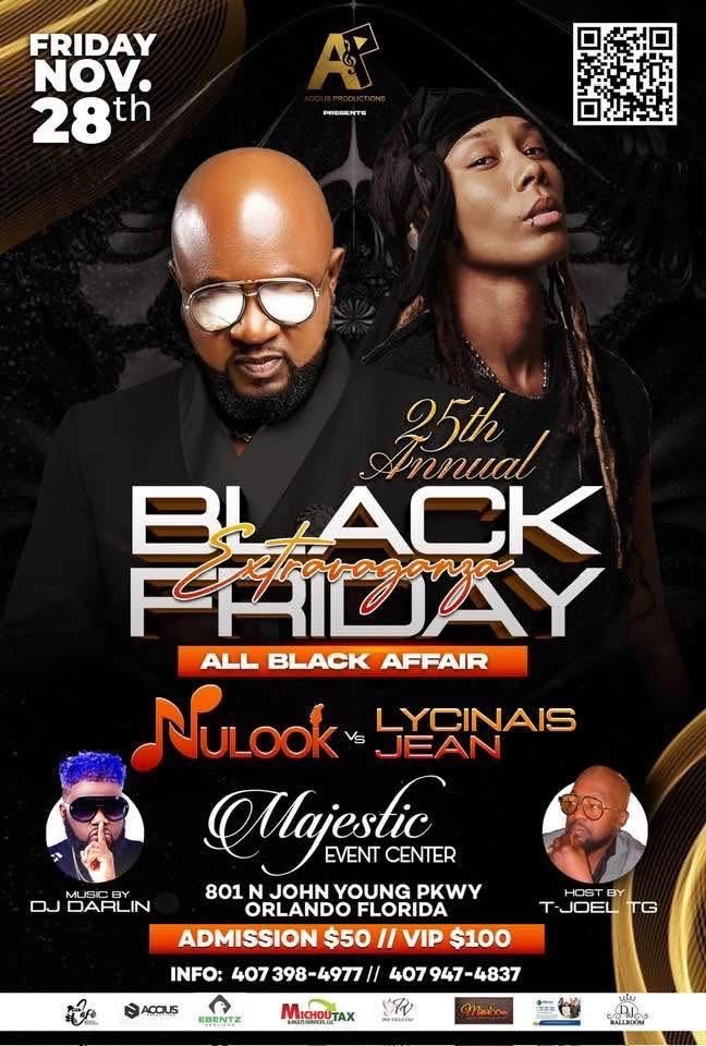Kompa enthusiasts, get ready for the ultimate experience as the most highly anticipated event approaches - the BLACK FRIDAY EXTRAVAGANZA featuring Nu-look, and Lucinais Jean‼️ Hurry get your ticket by clicking on the link below 👇🏾👇🏾👇🏾
eventbrite.com/e/174424182725….  .