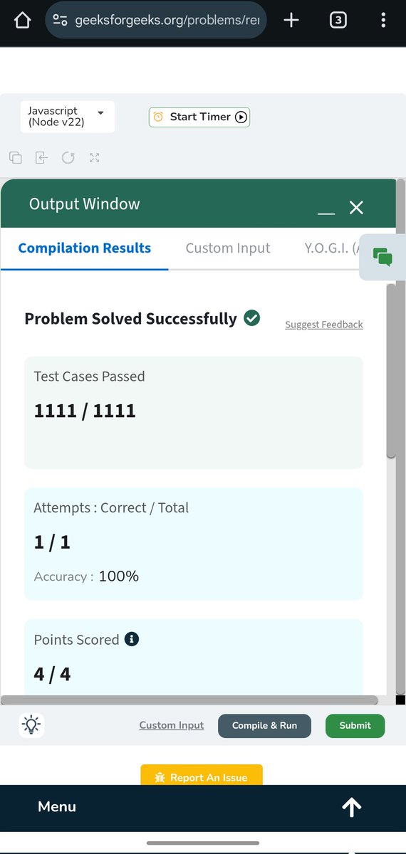 Pratikshak19332's tweet image. 🎉 Day 400 of @geeksforgeeks #POTD!

Problem: Remove BST nodes outside range [L,R]
Approach: Post-order traversal → recursively remove out-of-range nodes → return valid subtrees to maintain BST.

#JavaScript #CodingChallenge 🚀