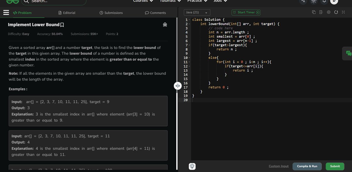 devnarware's tweet image. Day 9 (16 Oct)
✅ 5 DSA problems (1 Medium, 3 Easy on LeetCode + 1 on GFG)
✅ Completed a basic banking project
✅ Worked on another terminal mini project
#Java #dsa #CodingJourney #LearnInPublic