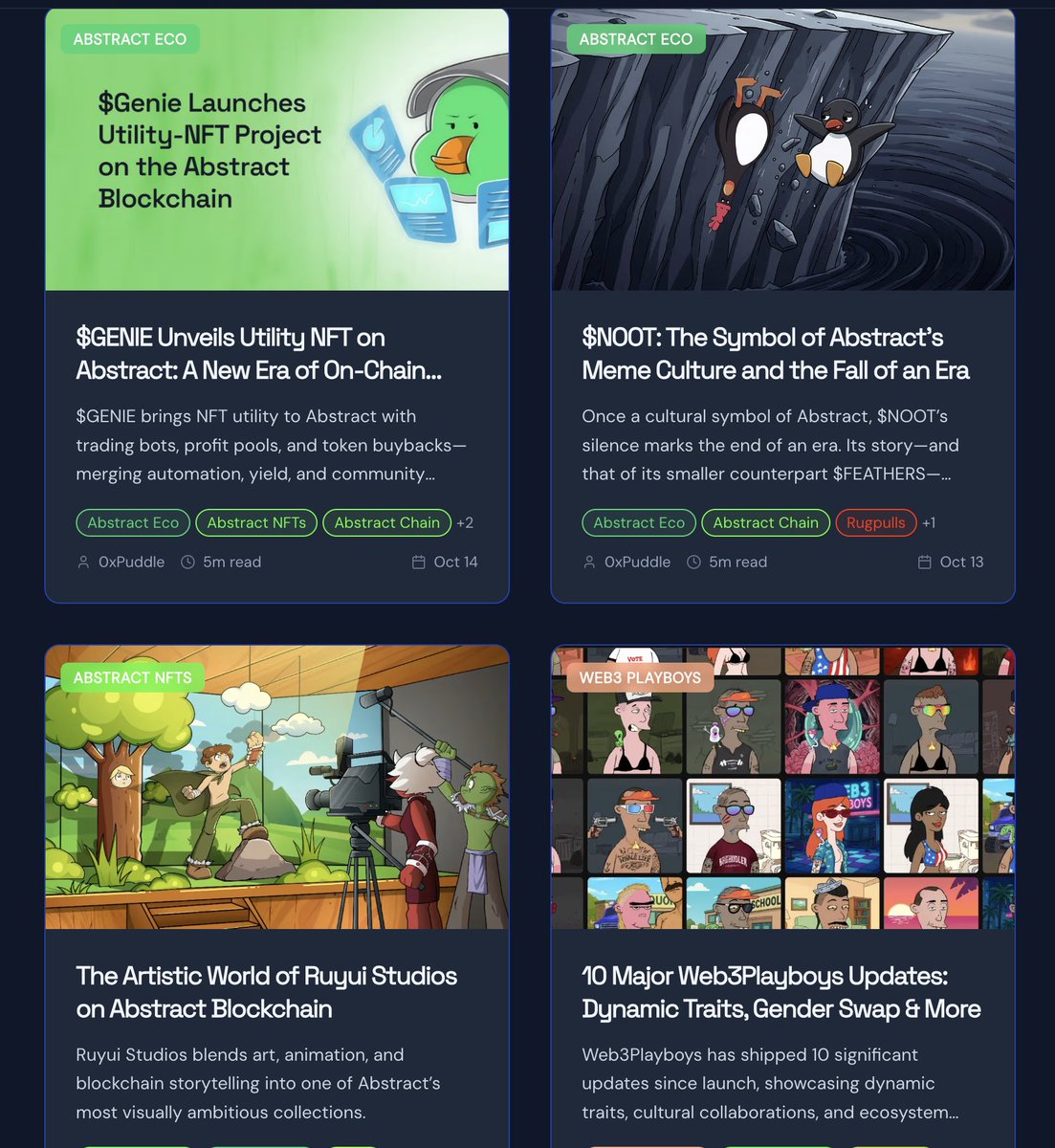 I'm big on research so this caught my eye 👀

The <a href="/ErkOnAbs/">Eureka</a> team is actually building something fresh called "Eureka News" - kinda self explanatory

Tons of cool informative writeups about what's new on Abstract, and OG projects too

If you've been meaning to check one out but