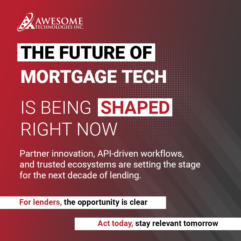 awesometech_inc's tweet image. The future of mortgage tech is unfolding now, with APIs, partner innovation &amp;amp; trusted ecosystems reshaping how lenders work. Act today or risk falling behind.

Where do you see the next big innovation in lending?

 #AwesomeTechInc #MortgageTech #FinTech #DigitalTransformation