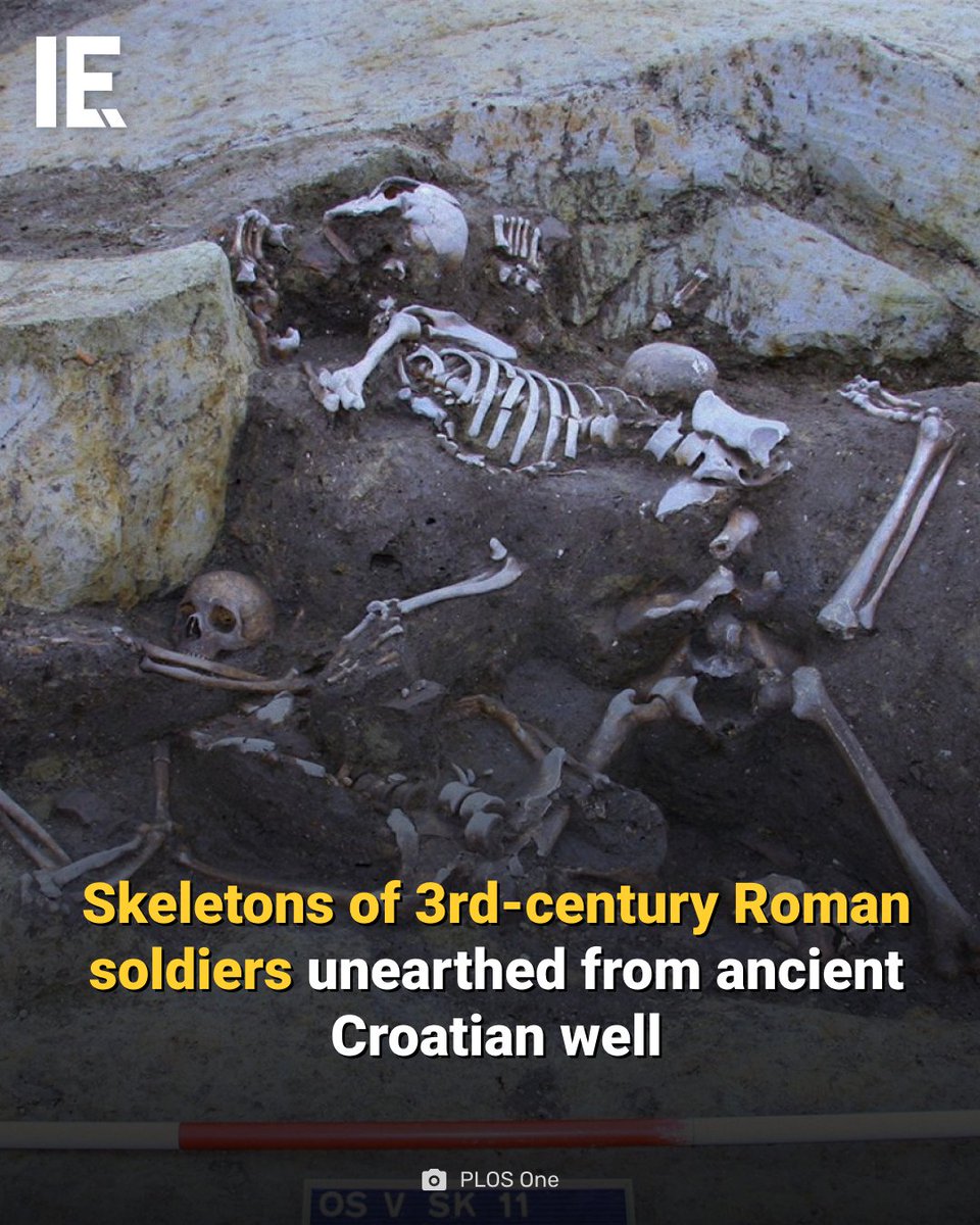 IntEngineering's tweet image. The mass grave was located in ancient Mursa, a key settlement near the Roman military border. bit.ly/4q9uWyd