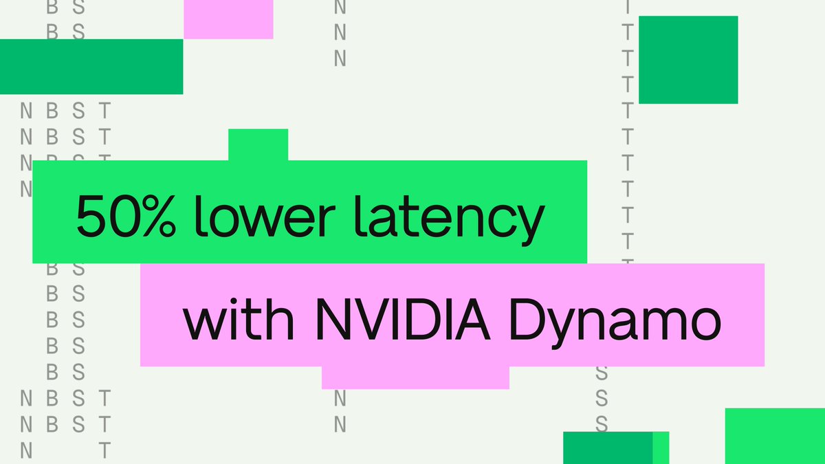 basetenco's tweet image. Powering inference for the fastest growing AI companies like OpenEvidence, Writer, and Clay means being the first to use bleeding-edge model performance tooling in production.

That&apos;s why we were early adopters of NVIDIA Dynamo, giving us 50% lower latency and 60%+ higher…