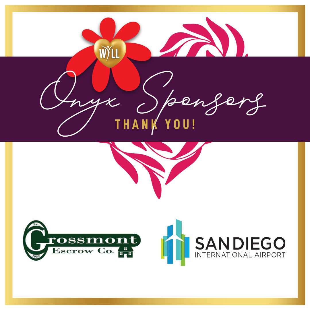 sdeccc's tweet image. A huge thank you to our Onyx Sponsors of the 2025 Women in Leadership Luncheon! ❤️
Grossmont Escrow Co.
San Diego International Airport
We’re so grateful for your support!
#SDECCC #WILL2025 #ThankYou #SycuanCasinoResort