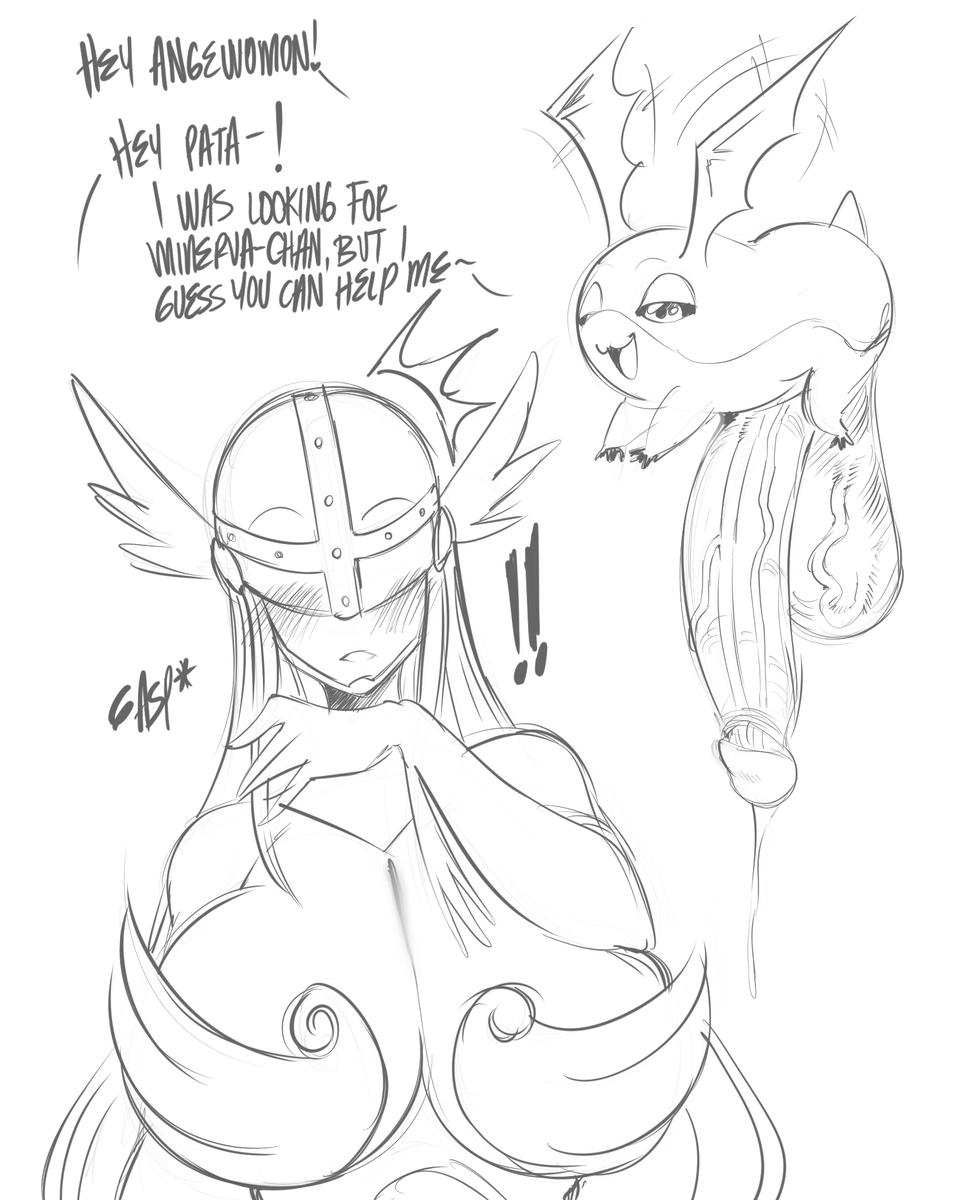 SXodium's tweet photo. Patamon x Angewomon Sketch https://t.co/YN7Ilui1Ta