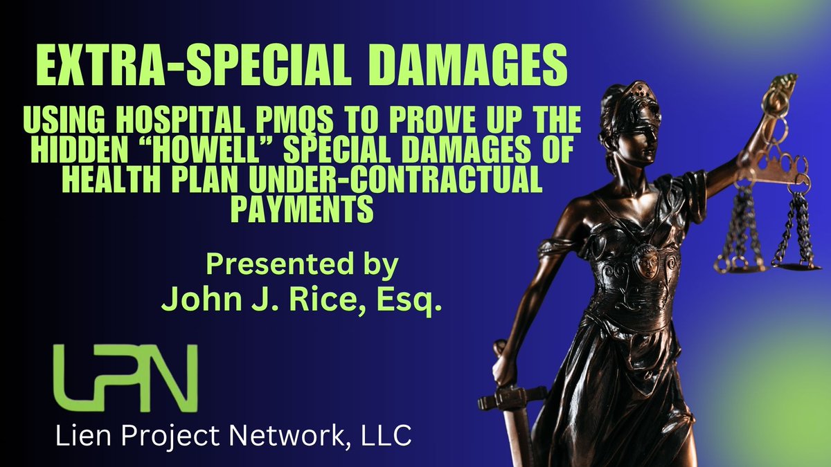 LienProjectNet's tweet image. New blog and new module: Hidden Damages in Your Personal Injury Case. 

Uncover unpaid contractual balances and increase recoverable damages under Howell v. Hamilton Meats &amp;amp; Provisions, Inc.

Read now: lienprojectnetwork.com/blog
#LienResolution #AttorneyEducation #PersonalInjuryLaw