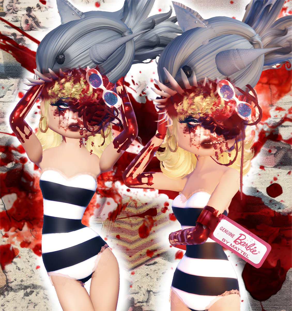 nouplikesoup's tweet photo. 𝒔𝒉𝒂𝒓𝒌 𝒂𝒕𝒕𝒂𝒄𝒌 - 𝑜𝑟𝑖𝑔𝑖𝑛𝑎𝑙 𝑠𝑤𝑖𝑚𝑠𝑢𝑖𝑡 𝑏𝑎𝑟𝑏𝑖𝑒 🩸 https://t.co/YMiLUdcQBO