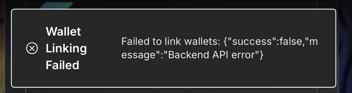 E5_Jonne's tweet photo. @Freya_Starfall @Rosentica Is there any known issue with Trust wallet connection? Can’t get role on discord to open ticket about error https://t.co/7Zy5btrHbt