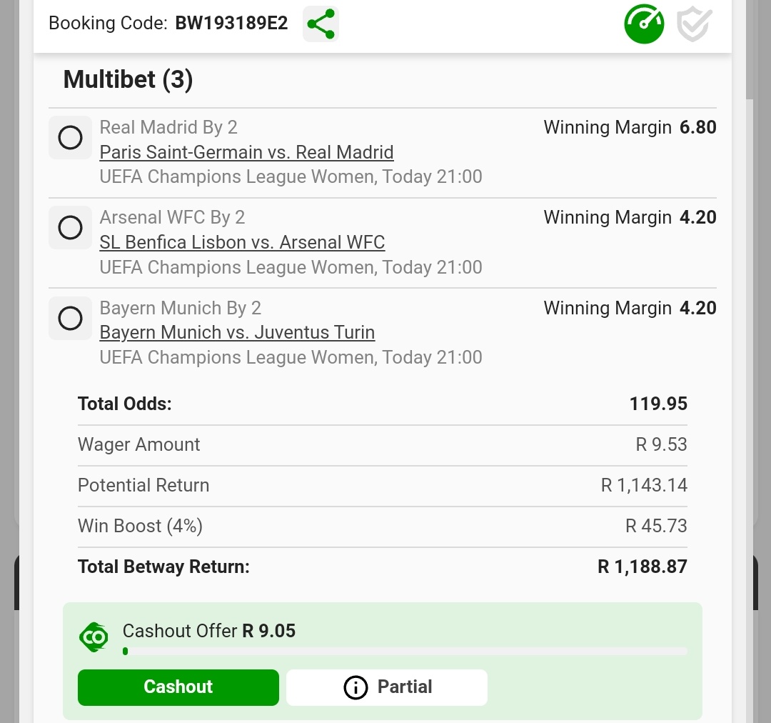 Simza2011's tweet image. BW193189E2📌
Winning margin📌