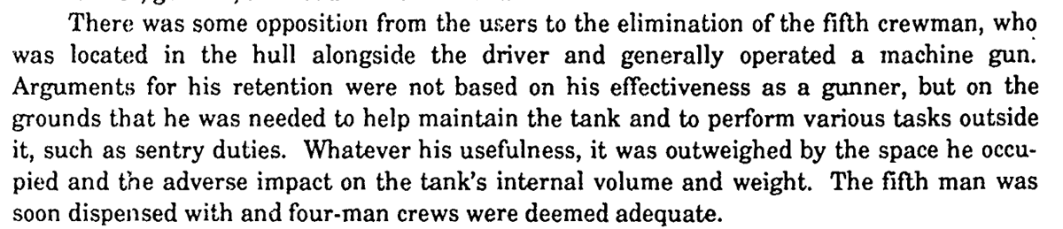 I have long theorised that the argument about going to a three-man-crew being detrimental due to maintenance/security tasks was also fought over when going from five men to four and found insufficient, but it's nice to see something in writing in the archive (Written 1991 when