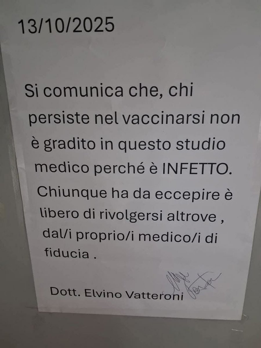 Pare sia vero!
Comunque sarebbe bellissimo vederlo in tutti gli studi medici italiani 👍👍👍👍👍