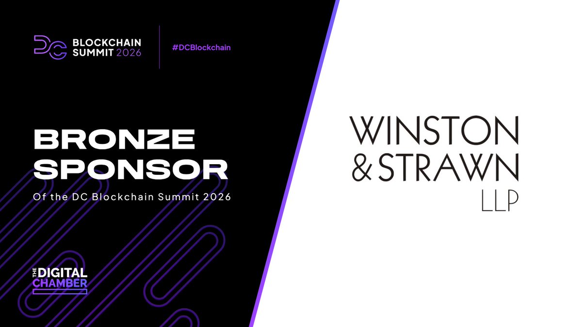 DigitalChamber's tweet image. We&apos;re thrilled to announce @WinstonLaw as a Bronze Sponsor of #DCBlockchain Summit 2026! Join us on March 17-18 as we shape blockchain for a better tomorrow: bit.ly/DCBS26