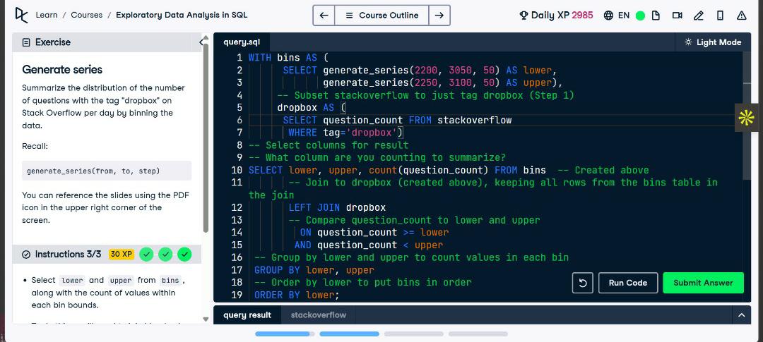 kafilat_yekeen's tweet image. Day 78 of #100DaysOfSQL
Focused on summarizing and aggregating numeric data: explored divisions & distributions, calculated mean and median, checked correlations and practiced creating/inserting into temporary tables. Solid data summarization day
#100DaysOfCode
#DataAnalytics