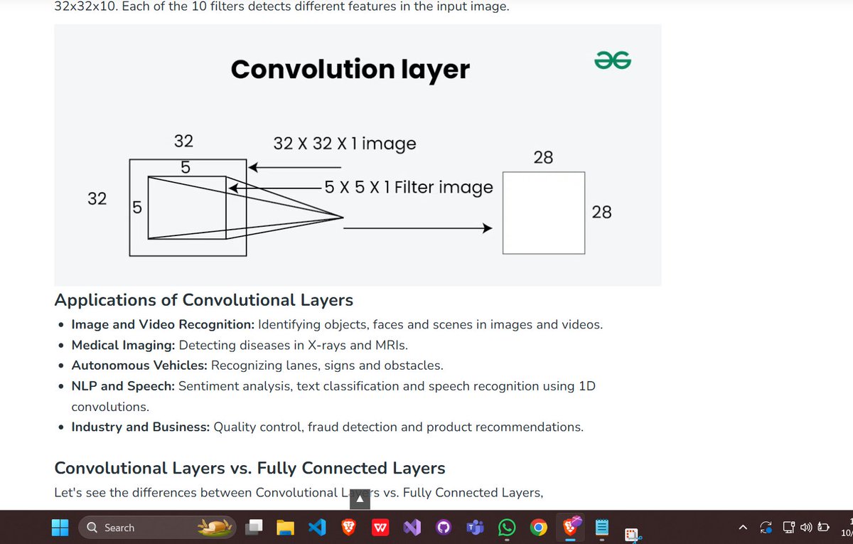 Dipson_kadariya's tweet image. #LUD18
Day 18 – Convolutional Neural Networks
🔹 What are CNNs, why not ANNs, intuition & applications
🔹Convolutional Operations
🔹 Basics of images, edge detection
🔹 Filters, output shapes (grayscale/RGB), multiple filters.
@learning_utsav
#LearningUtsav2025 #DeepLearning