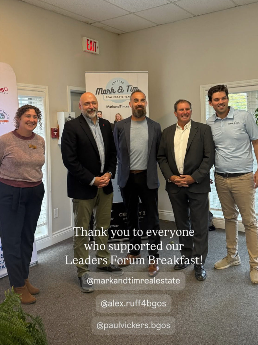 AlexRuff17's tweet image. Some great discussion at the Owen Sound &amp;amp; District Chamber of Commerce Leaders’ Breakfast around trade, tariffs, supply-chains, housing, workforce, community safety and more. Thx to Mark &amp;amp; Tim Real Estate Team for sponsoring.
@CityOwenSound @paulvickersmpp