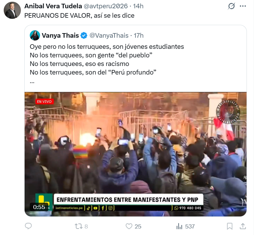 Vanya Thais (@vanyathais) on Twitter photo Hola, <a href="/avtperu2026/">Anibal Vera Tudela</a>
Esta es literalmente la última vez que te contesto, cobarde de quinta: no solo trabajo, tengo 3 trabajos (en EEUU y Perú), dirijo un medio para hispanos y tengo todo el derecho del mundo a tildarlos de parásitos porque ellos viven de la teta del Estado y pitan Hola, <a href="/avtperu2026/">Anibal Vera Tudela</a>
Esta es literalmente la última vez que te contesto, cobarde de quinta: no solo trabajo, tengo 3 trabajos (en EEUU y Perú), dirijo un medio para hispanos y tengo todo el derecho del mundo a tildarlos de parásitos porque ellos viven de la teta del Estado y pitan