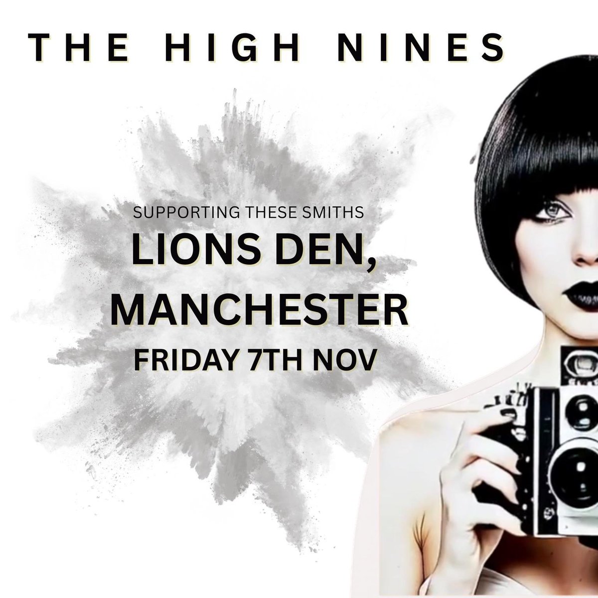 TheHighNines's tweet photo. ‼️SHOW ANNOUNCEMENT‼️

Missed out on tickets for the album launch party? We will be playing at @lionsdenmcr on 7th November with These Smiths one of the UKs top tributes to The Smiths. 

This one promises to be special! https://t.co/crtEMbVI3l