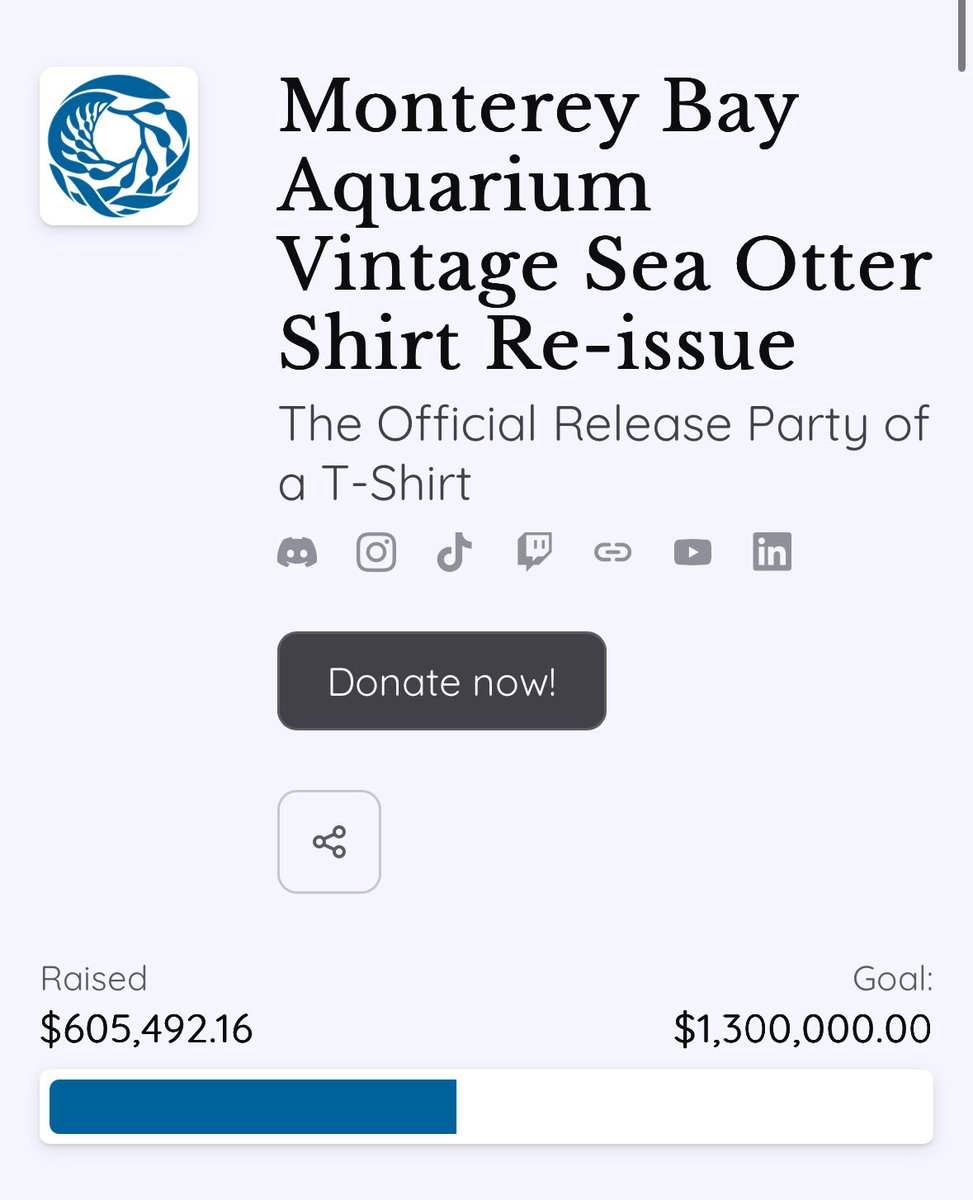 whatawaytodie13's tweet image. swifties have raised over $600k in two hours for the monterey bay aquarium’s sea otter program because we saw taylor wear their shirt once and people still think she’s forcing us to buy things