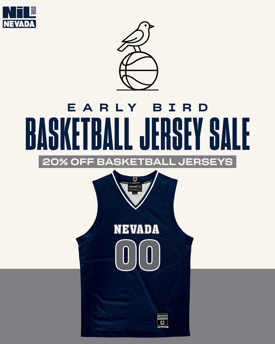 Be sure to shop the early bird sale before it ends Sunday at midnight!⏳🏀

nil.store/nevada