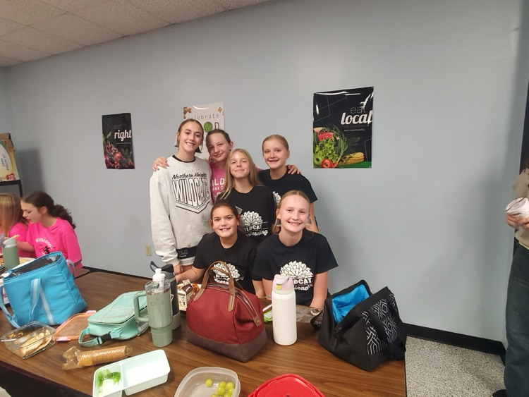 Today for junior high we had the sports teams sit together to show team appreciation for the last game of the season.