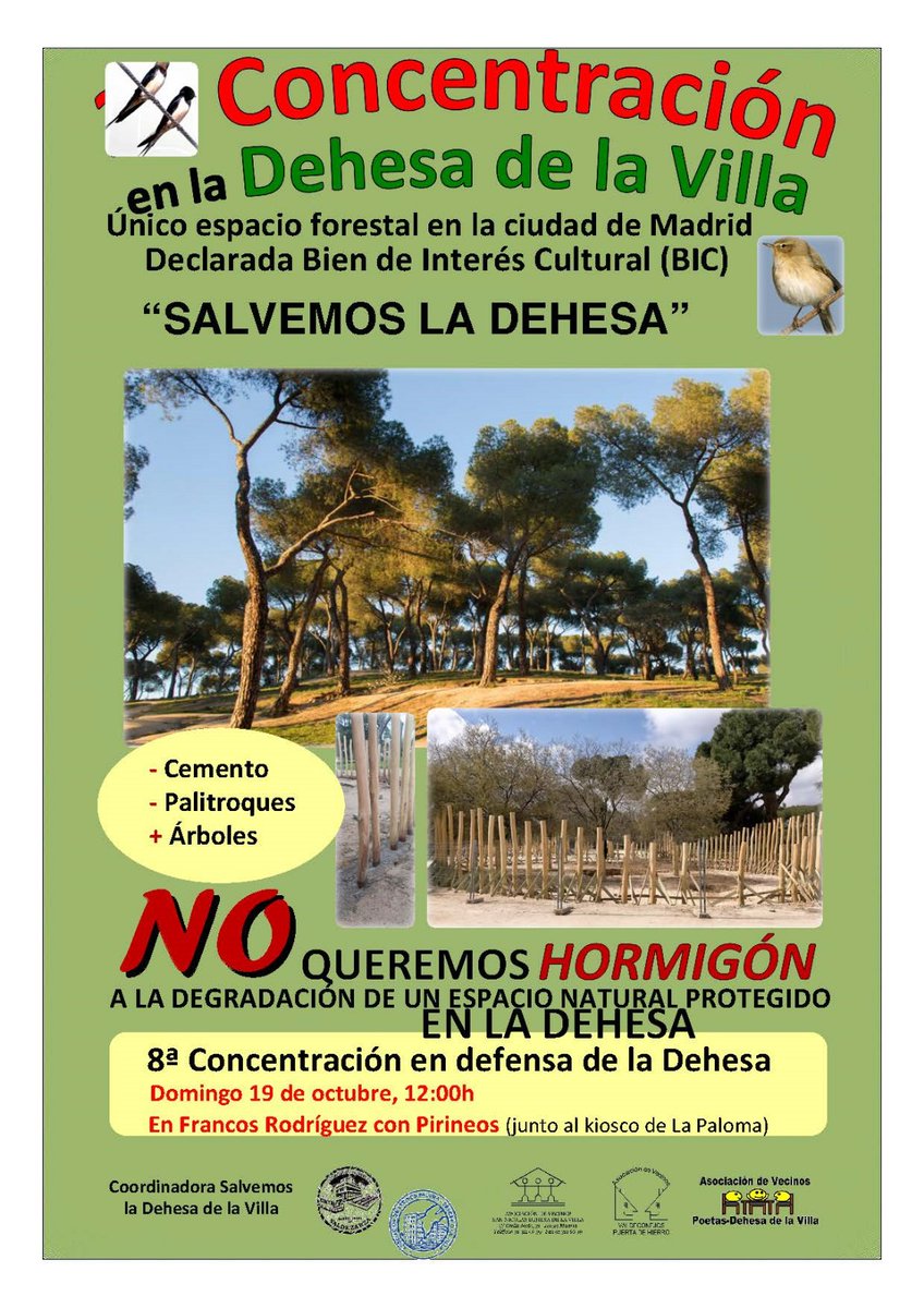 La Dehesa de la Villa, un bosque en la ciudad. Palitroques, no!!!