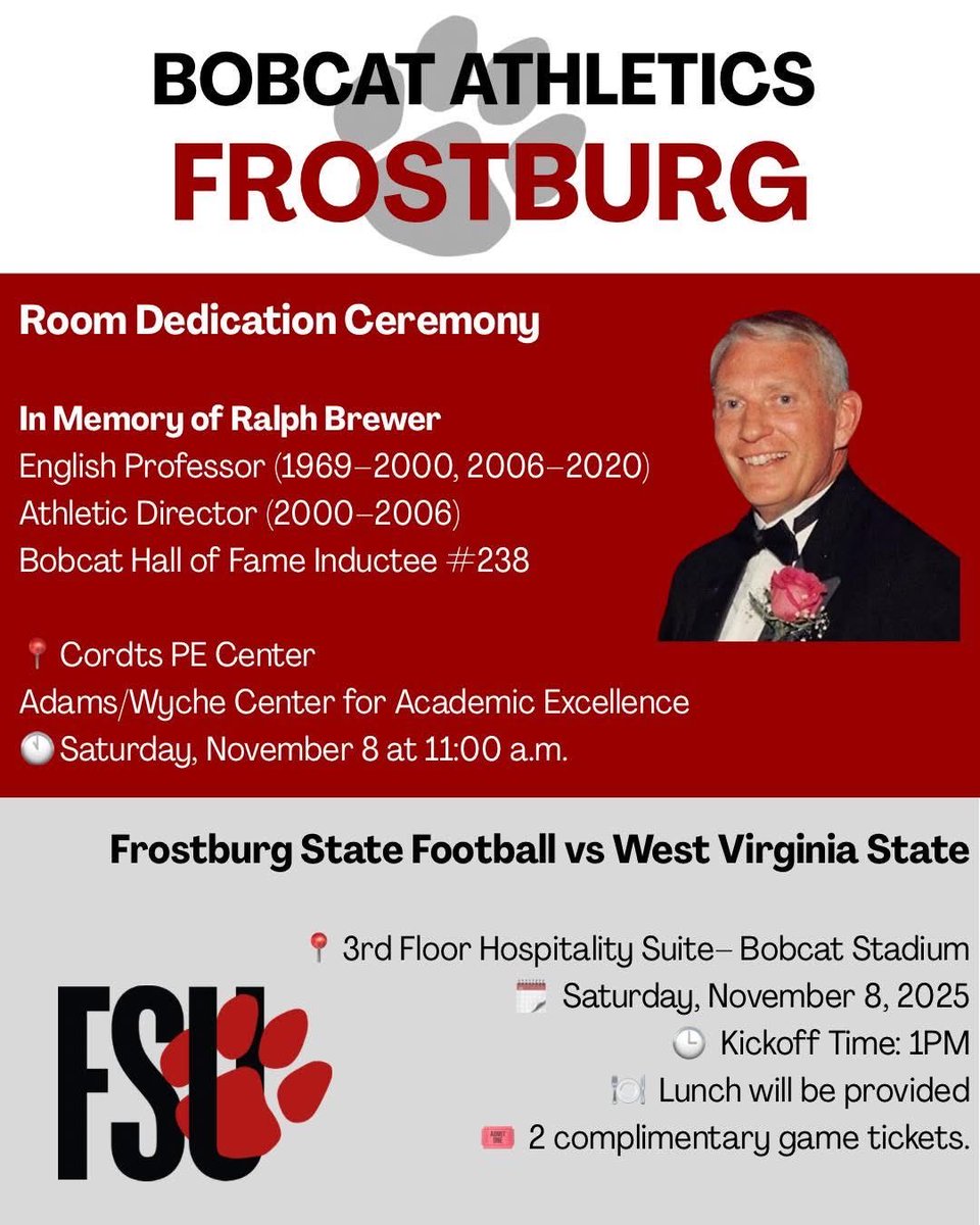 It’s #TBT, &amp; we’re proud to honor the legacy of Ralph Brewer. A room in the Adams/Wyche Center for Academic Excellence will be dedicated in his memory — a lasting tribute to his impact on FSU. ❤️🖤

Hospitality suite available to FSU Football Alumni after the dedication.