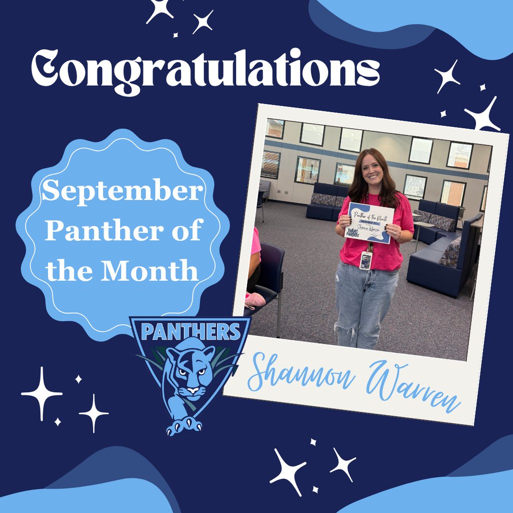 EvansPanthers's tweet image. 🌟 Panther of the Month: Shannon Warren! 🌟
Shannon is the heart of our campus keeping everything running smoothly, lifting spirits with her humor, and making everyone feel valued. Her patience, positivity, and support are truly unmatched! #evansIMPACT