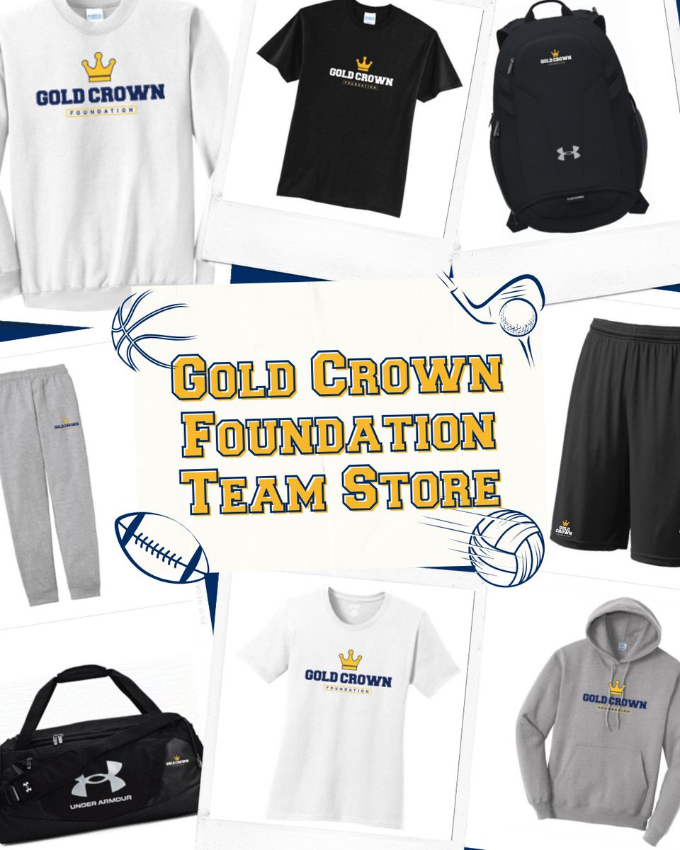 Looking for some Gold Crown Swag?!👀😎  

We have a "Team Store" on our website that you need to check out!

👑T-Shirts 
👑Hoodies 
👑Shorts 
👑Leggings 
👑Bags 
👑We have it all!   

#GoldCrownExperience #GoldCrownKids  

denverathletic.chipply.com/GoldCrownFound…