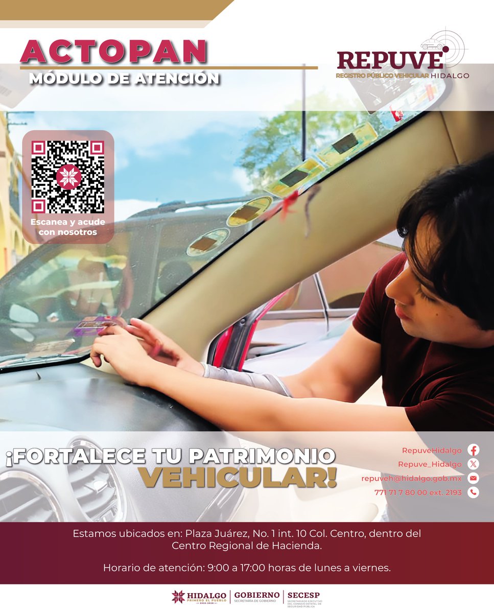 Repuve_Hidalgo's tweet image. ⚠️ ¡Atención, #Actopan!
¿Aún no registras tu vehículo en el REPUVE?
🚗🚙 ¡No lo dejes pasar! El trámite es totalmente GRATUITO.
📌 Porque tu tranquilidad y la de tu familia son nuestra prioridad.
#PrimeroElPueblo
#REPUVE
#PorLaPazYSeguridadDeHidalgo
