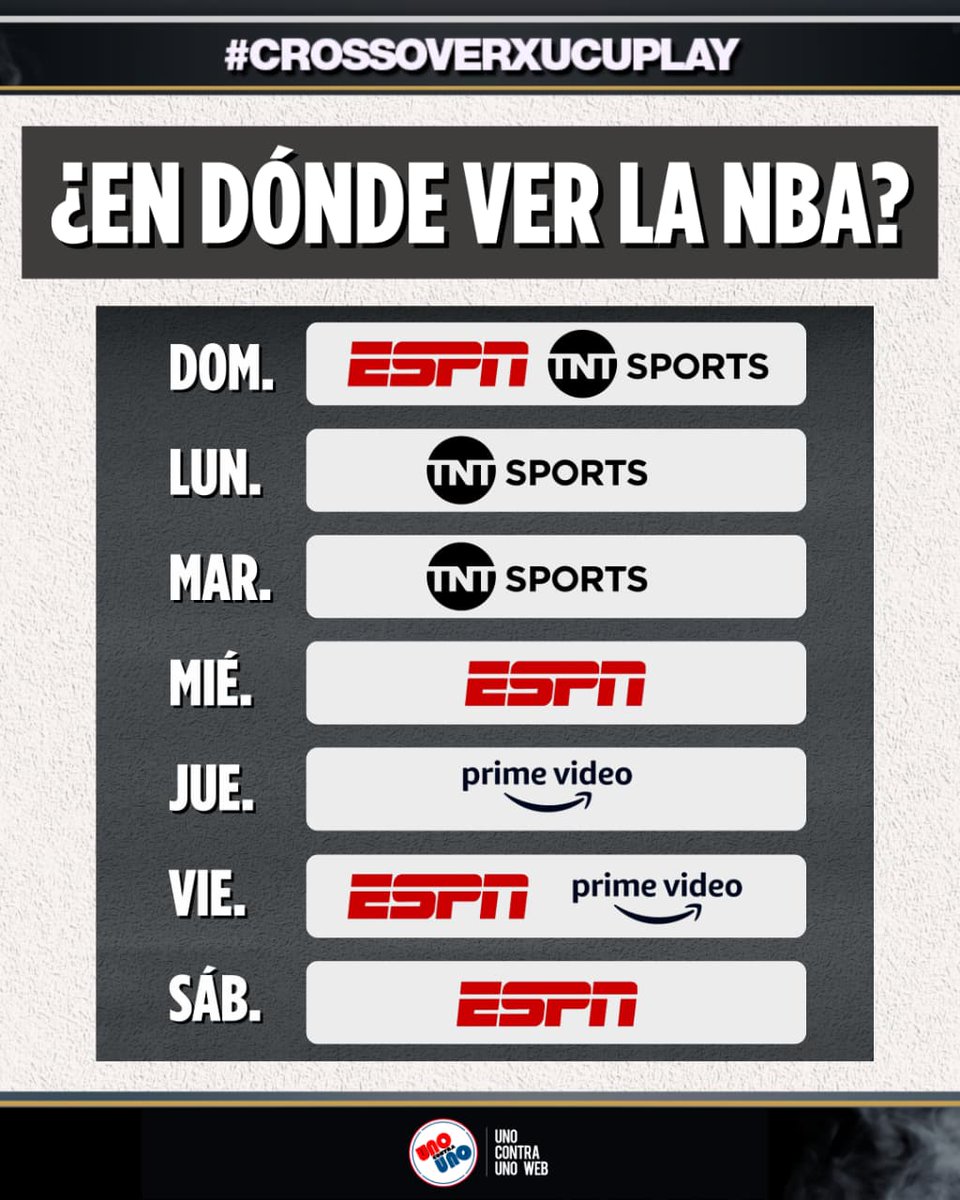 CUENTA REGRESIVA PARA LA TEMPORADA 2025/26 🏀⏳
Estamos a una semana del comienzo de una nueva edición de la NBA, y con tantos cambios de contratos televisivos y demás, acá te dejamos una guía para que sepas cuándo y dónde ver los partidos